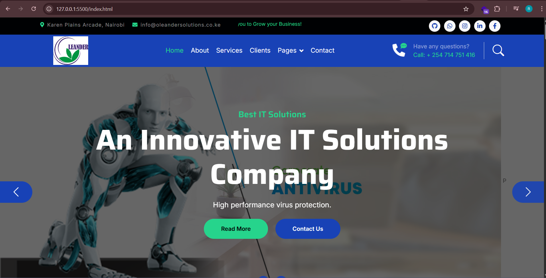 Oleander Solutions Website
