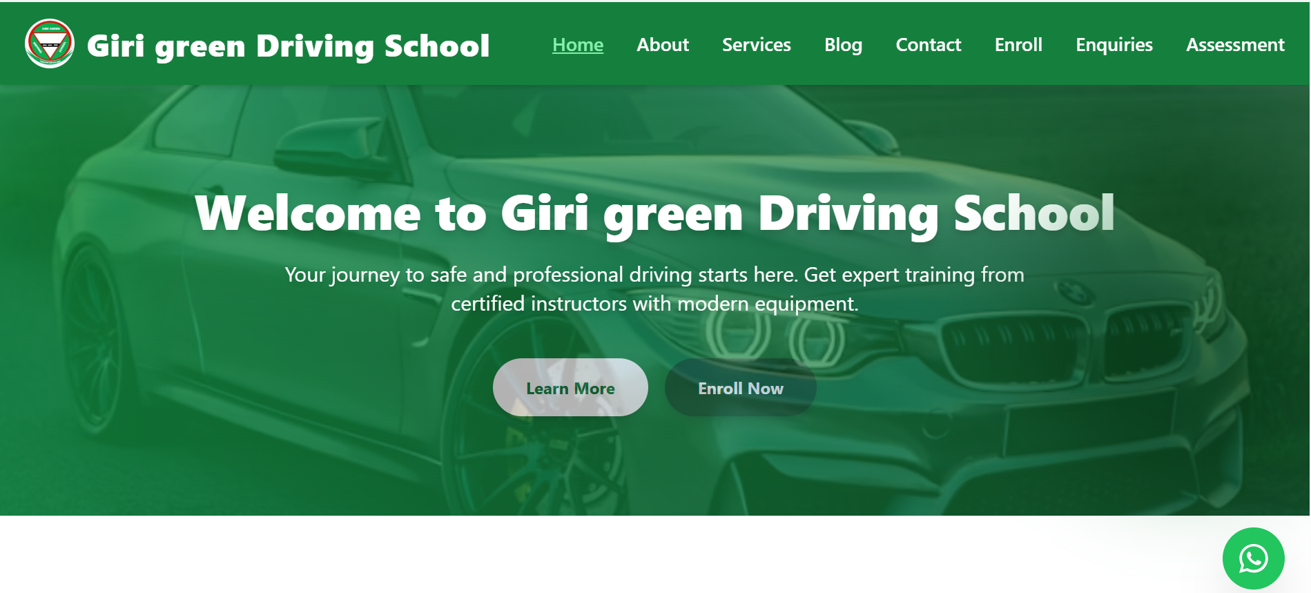 Driving School Website